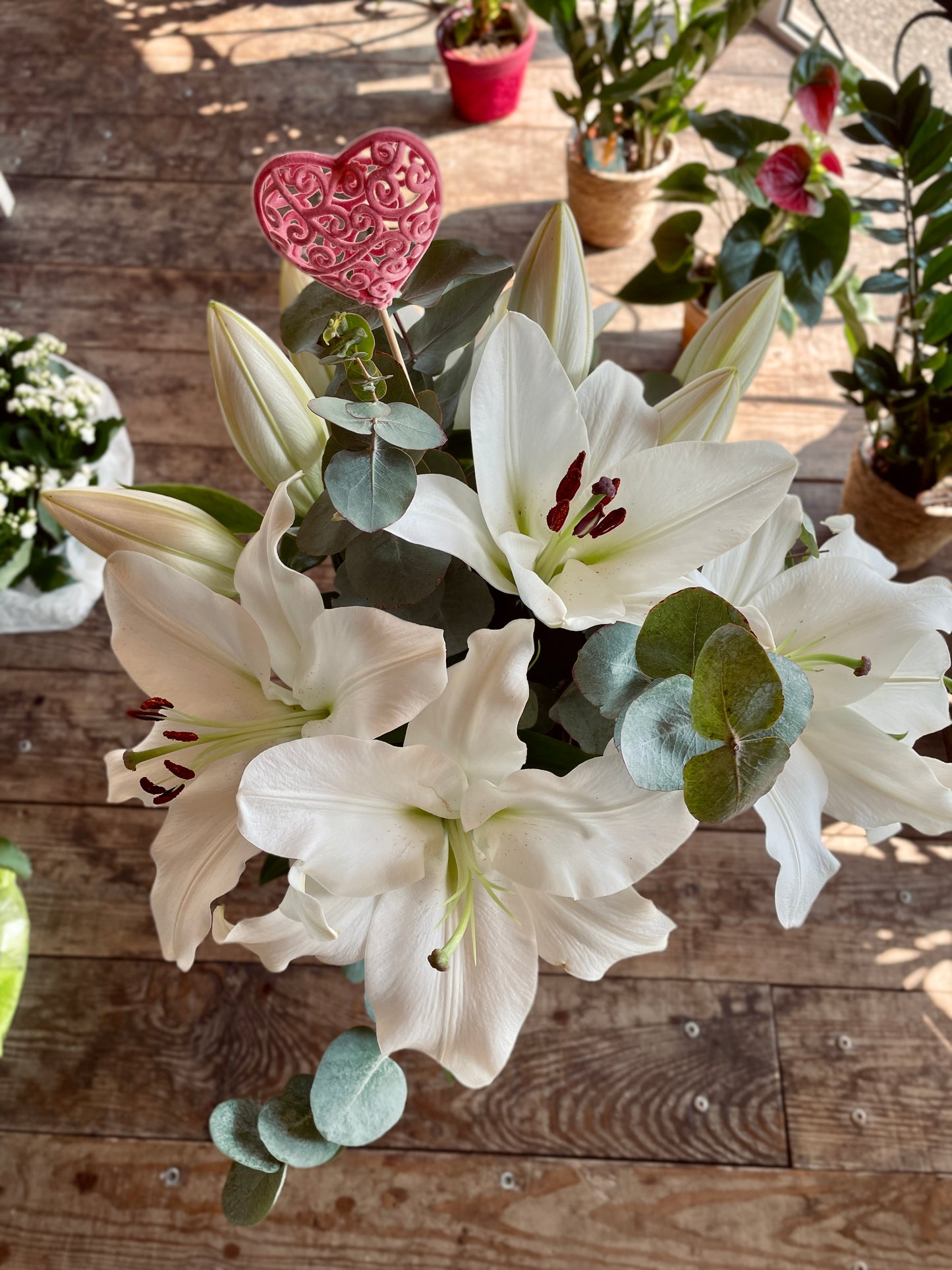 Bouquet de lys blanc
