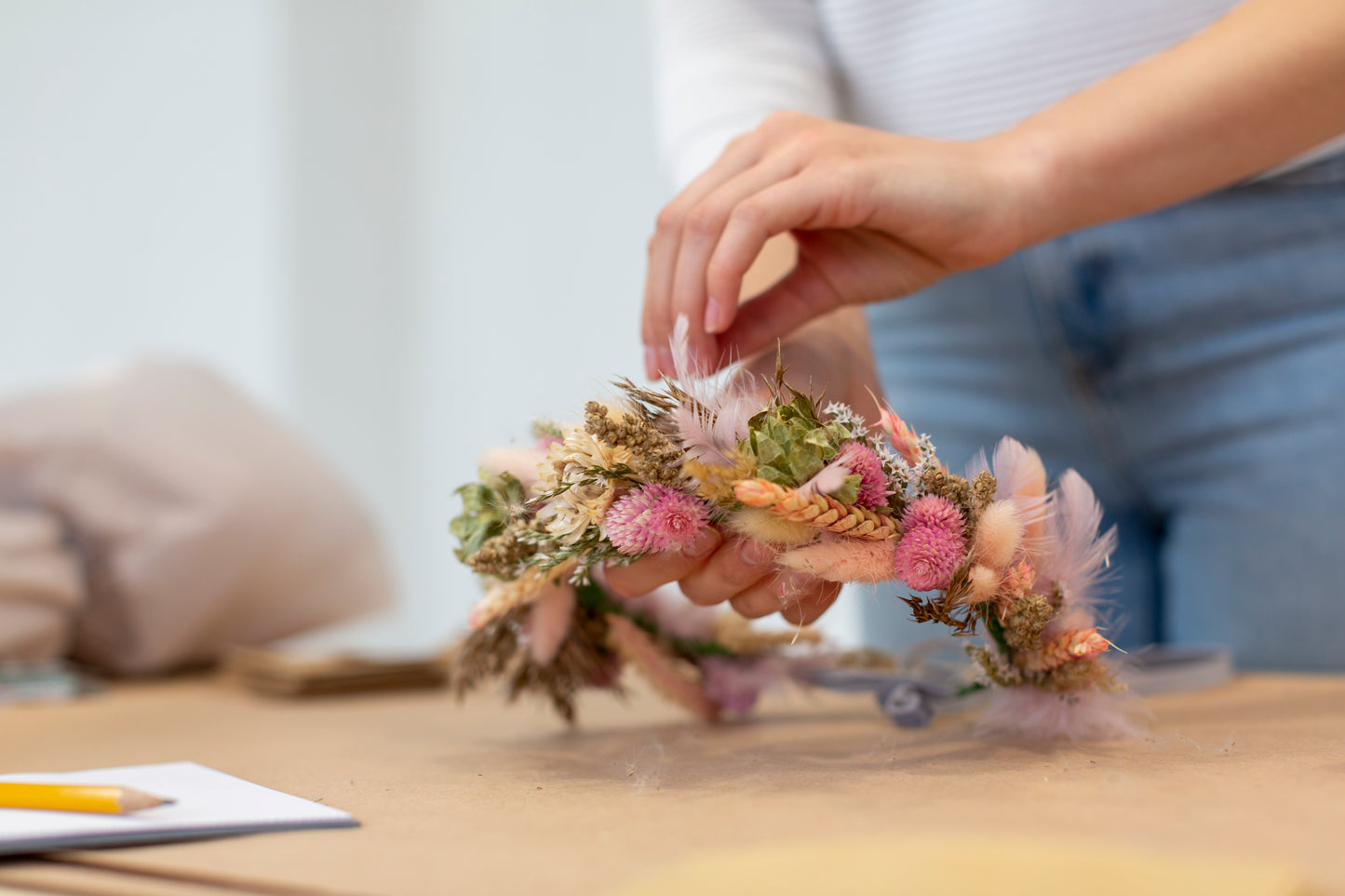 Atelier floral - Créez votre propre couronne en fleurs séchées
