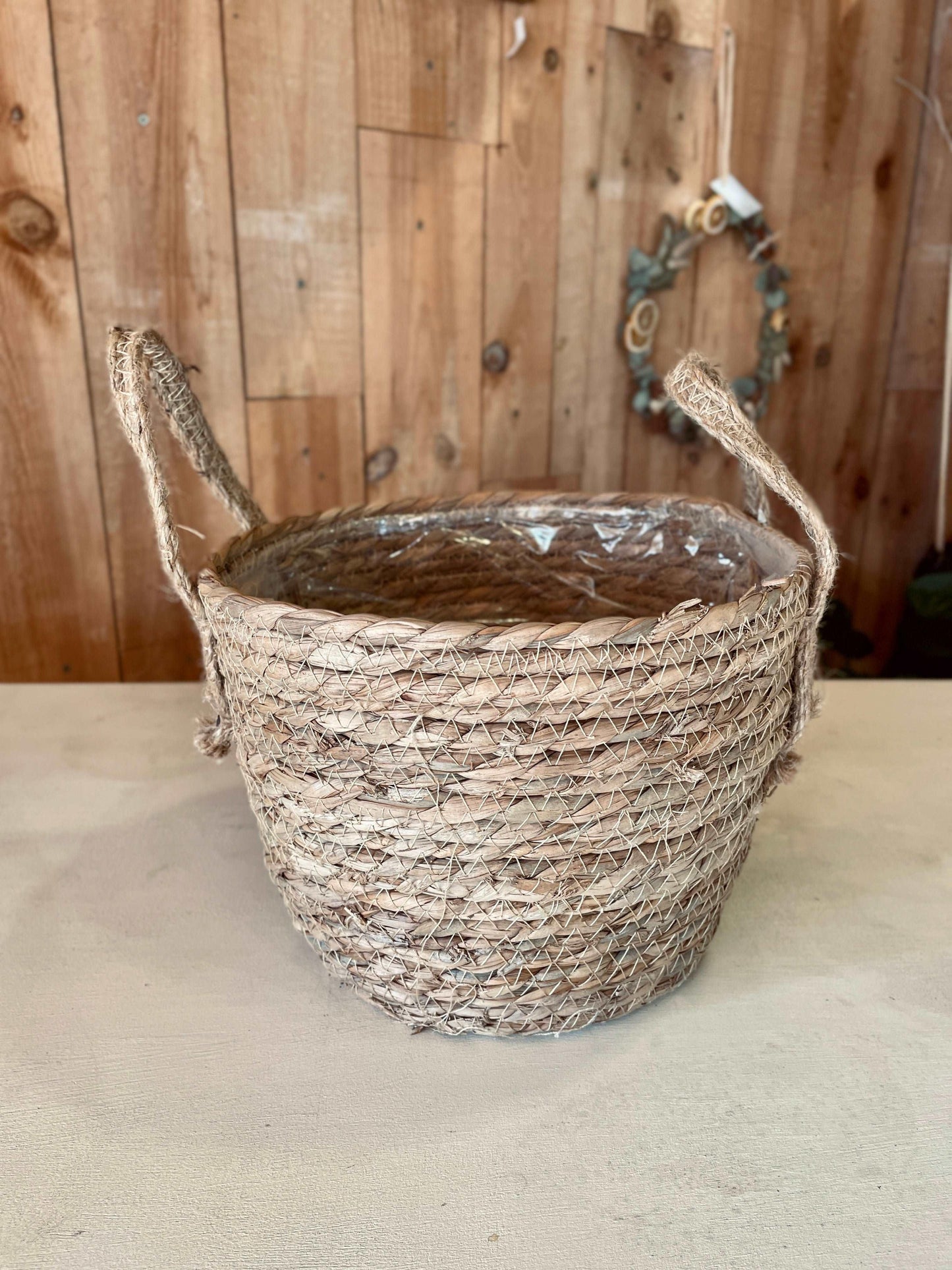 Cache-pots en raphia naturel - Philo et Capucine - Fleuriste Gujan-Mestras